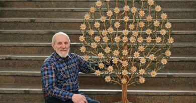 Senoji medžio raižybos tradicija atgimsta jos puoselėtojo Juliaus Kuodžio kūriniuose: ir laiko patikrintais, ir paties sudėliotais ornamentais puoštuose kryžiuose, saulutėse ir būtinai – verpstėse.
