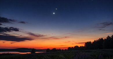 Birželio vakarais dangaus mėgėjų laukia gražus reginys – netrukus po saulėlydžio vakarų–šiaurės vakarų horizonte bus galima pamatyti kelias ryškias planetas.